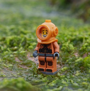 Lego diver on the sea bed